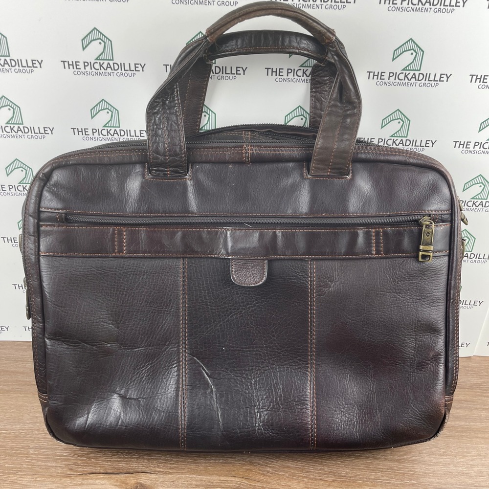 Classic Samsonite Leather Top Loader Briefcase Da… - image 1